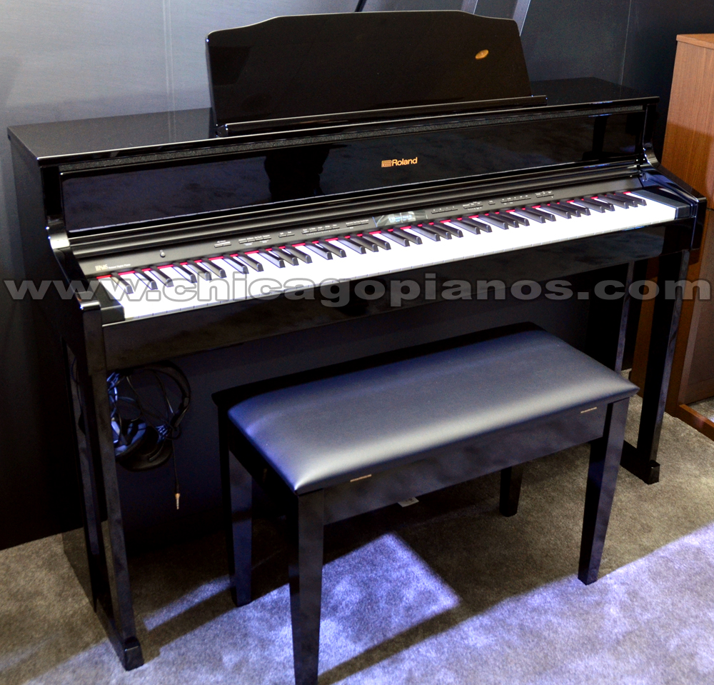 Roland HP605 Polished Ebony Digital Upright Piano